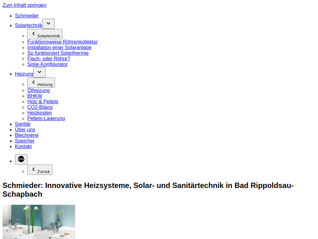 Website von Schmieder GmbH in Bad Rippoldsau-Schapbach