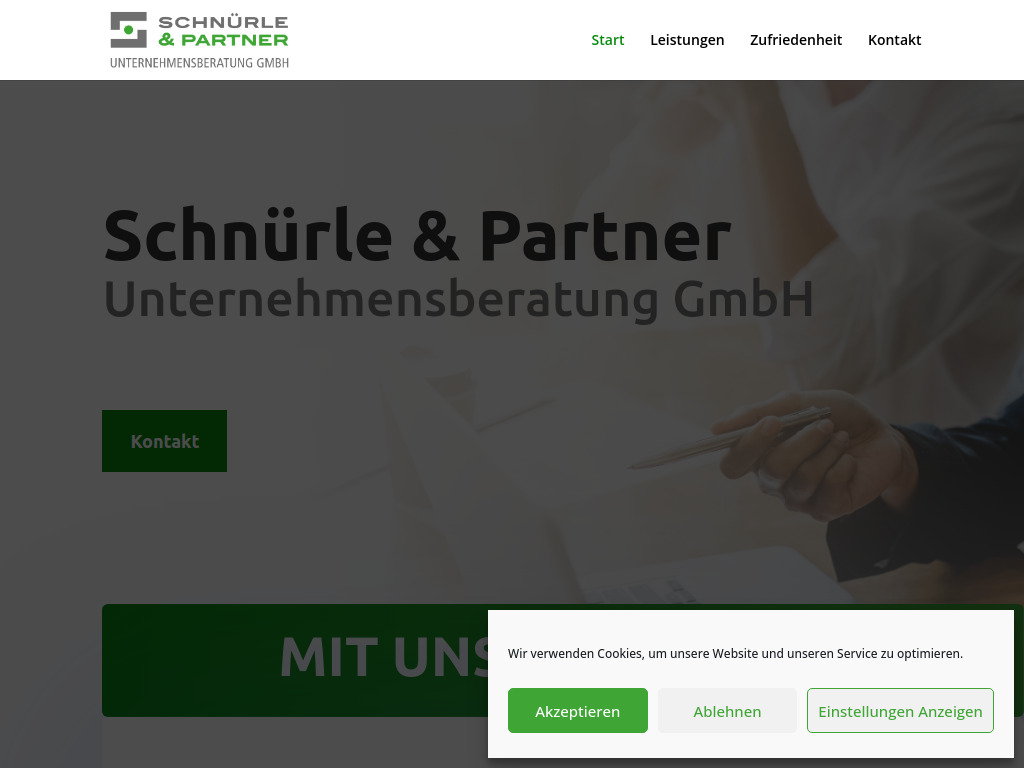 Website von Schnürle & Partner Unternehmensberatung GmbH in Hamburg