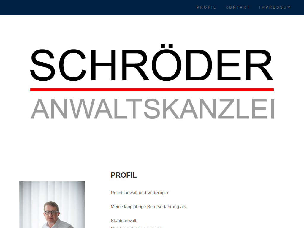 Website von Schröder Anwaltskanzlei Saarbrücken in Saarbrücken