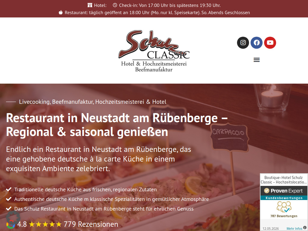 Website von Schulz Classic e. K. in Neustadt a.Rbge. – Mariensee