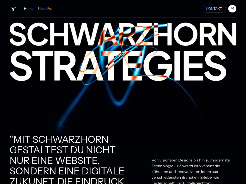 Website von Schwarzhorn Strategies GmbH in Berlin