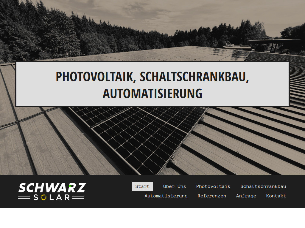 Website von Schwarz Solar in Wenigzell