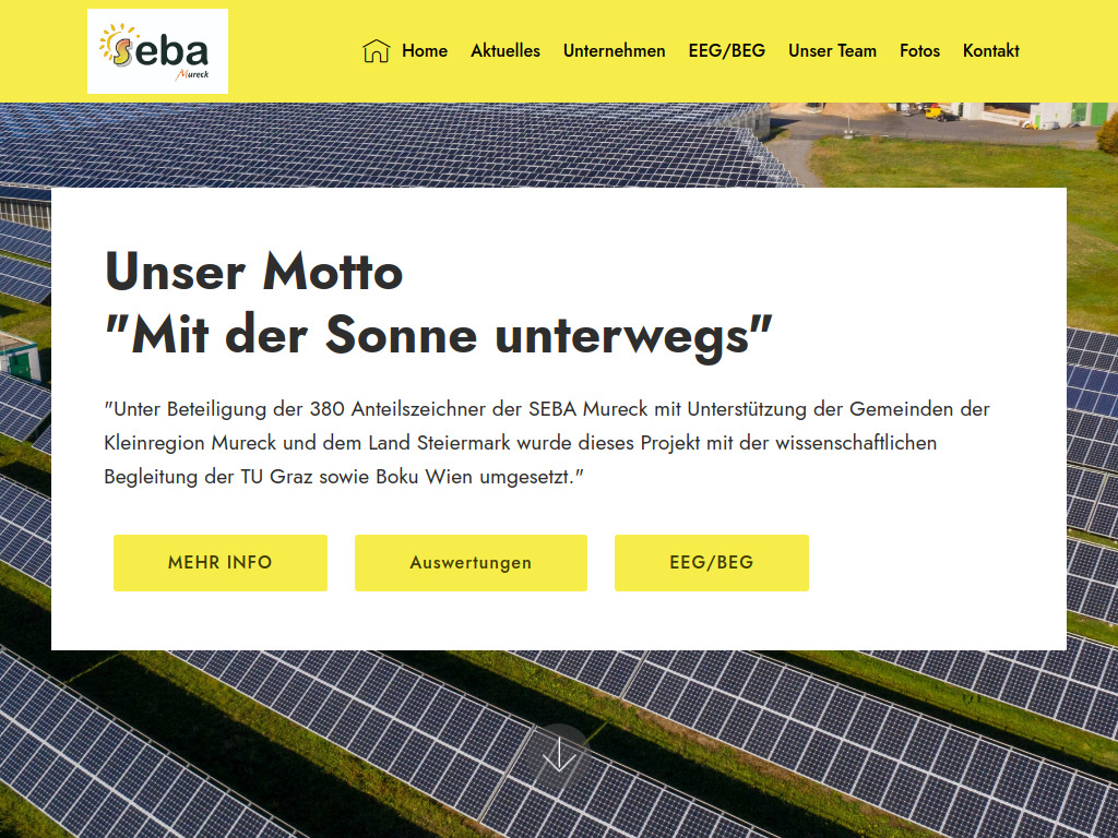Website von SEBA Mureck GmbH & Co KG in Mureck