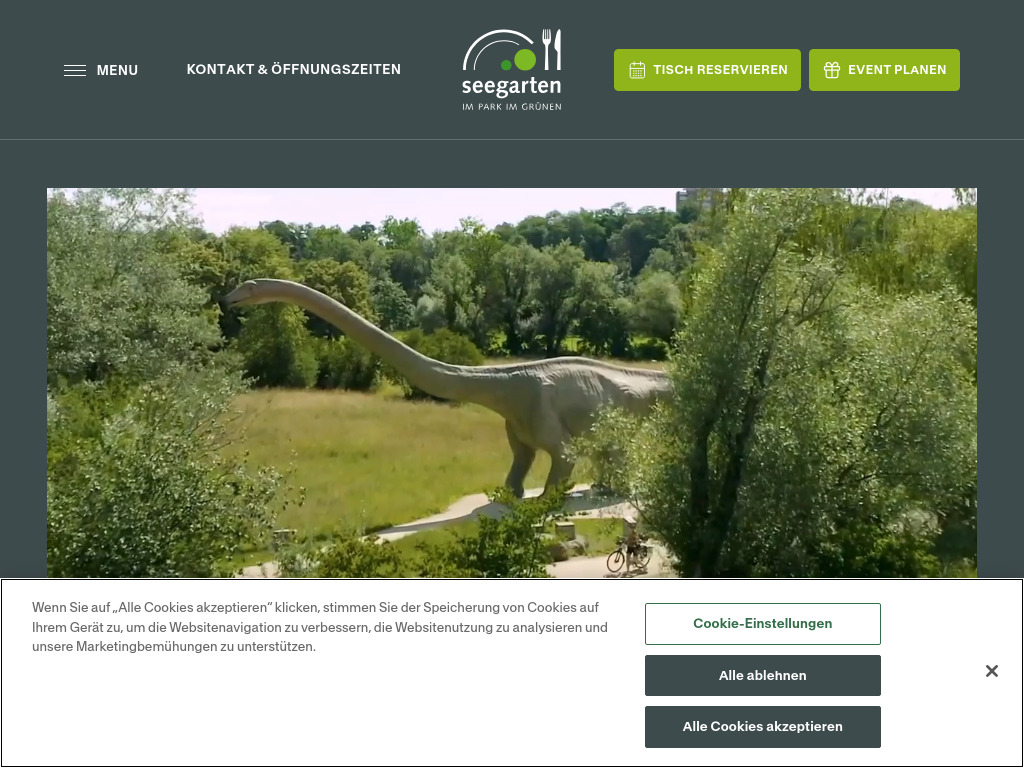 Website von Herzlich willkommen im Restaurant Seegarten im Park im Grünen in Münchenstein