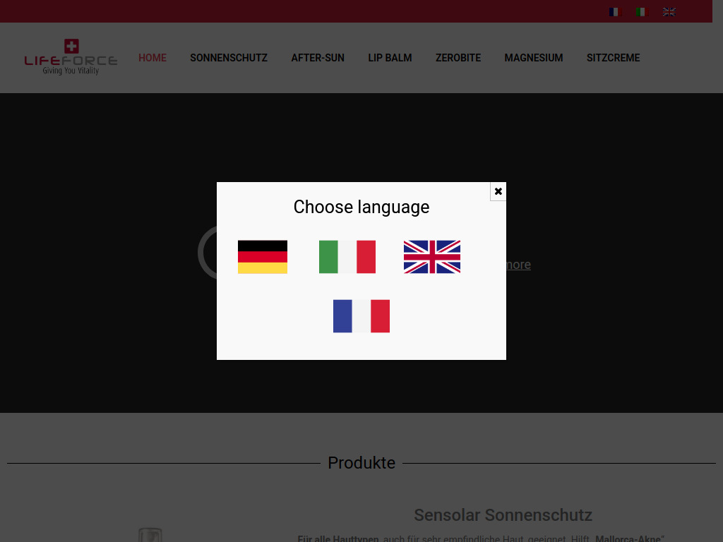 Website von LifeForce GmbH in Küssnacht am Rigi