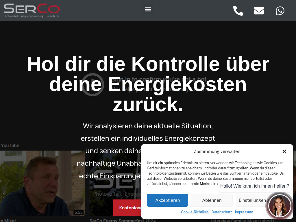 Website von SerCo Energy GmbH in Gütersloh