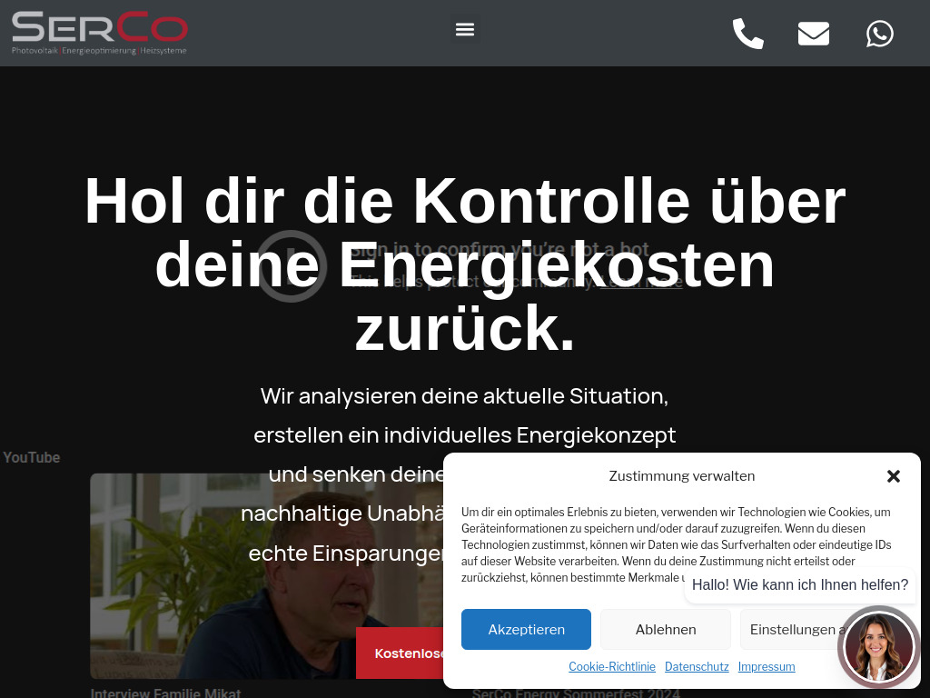 Website von SerCo Energy GmbH in Gütersloh
