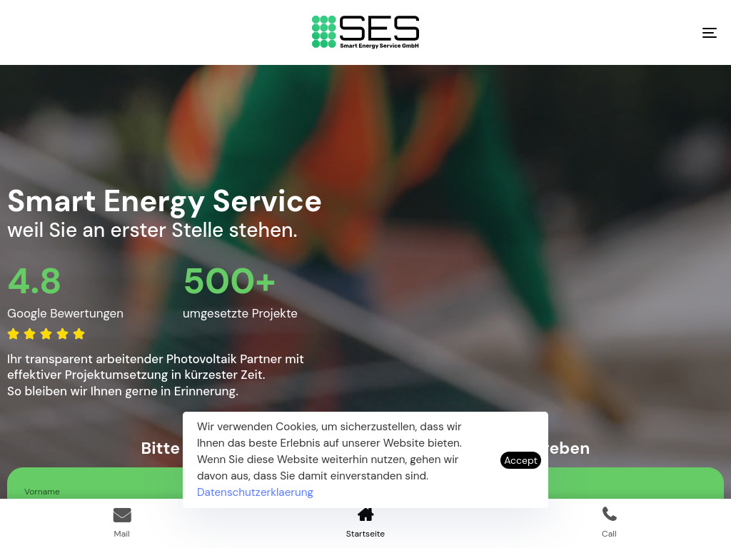 Website von Smart Energy Service GmbH in Troisdorf