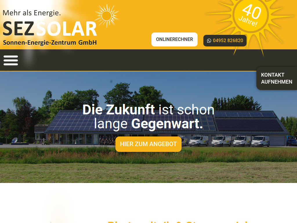 Website von Sonnen-Energie-Zentrum GmbH in Ostrhauderfehn