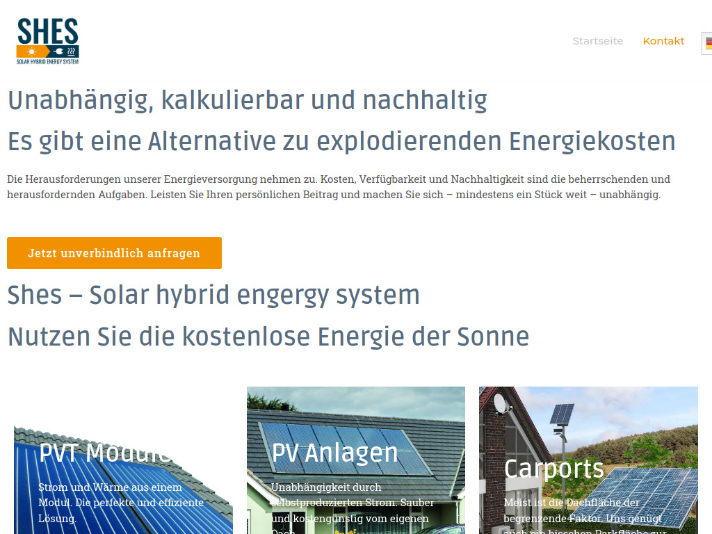 Website von SHES GmbH in Berlin