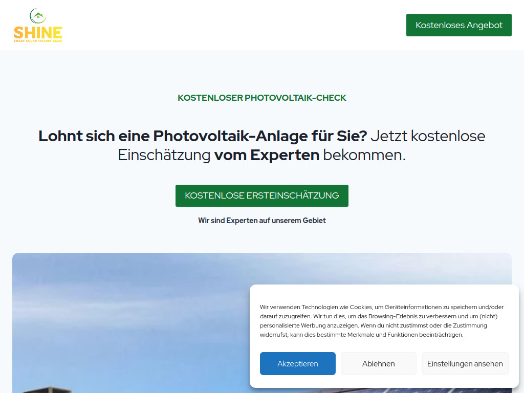 Website von Shine Smart Solar Technik GmbH in Höhr-Grenzhausen