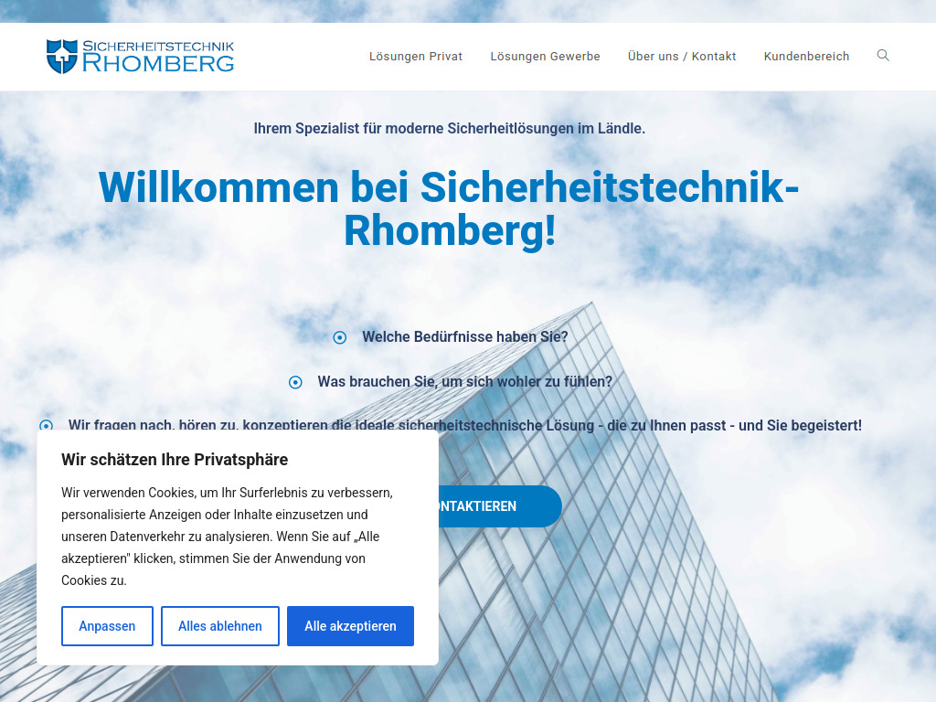 Website von Home - Sicherheitstechnik-Rhomberg