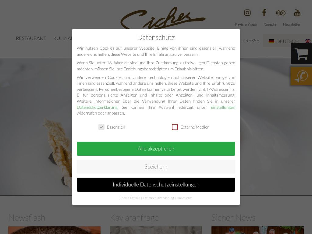 Website von Fischrestaurant Sicher KG in Tainach