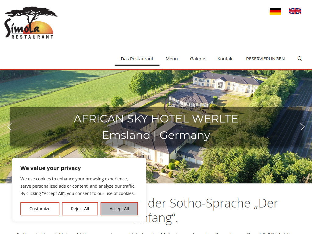 Website von Van Helt Hotel GmbH & Co. KG in Werlte