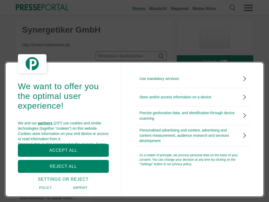 Website von Synergetiker GmbH