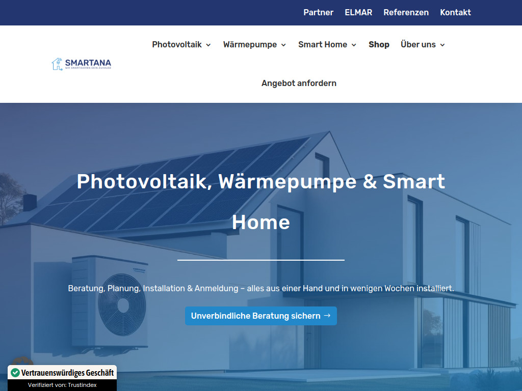 Website von SMARTANA GmbH in Falkensee