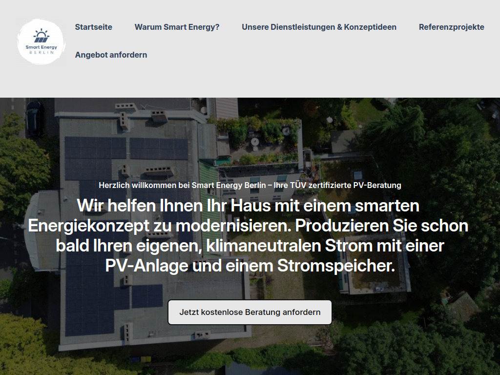 Website von Smart Energy Berlin in Berlin