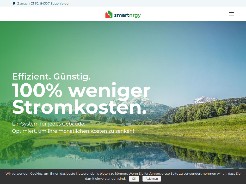 Website von smartnrgy GmbH & Co. KG in Roßbach