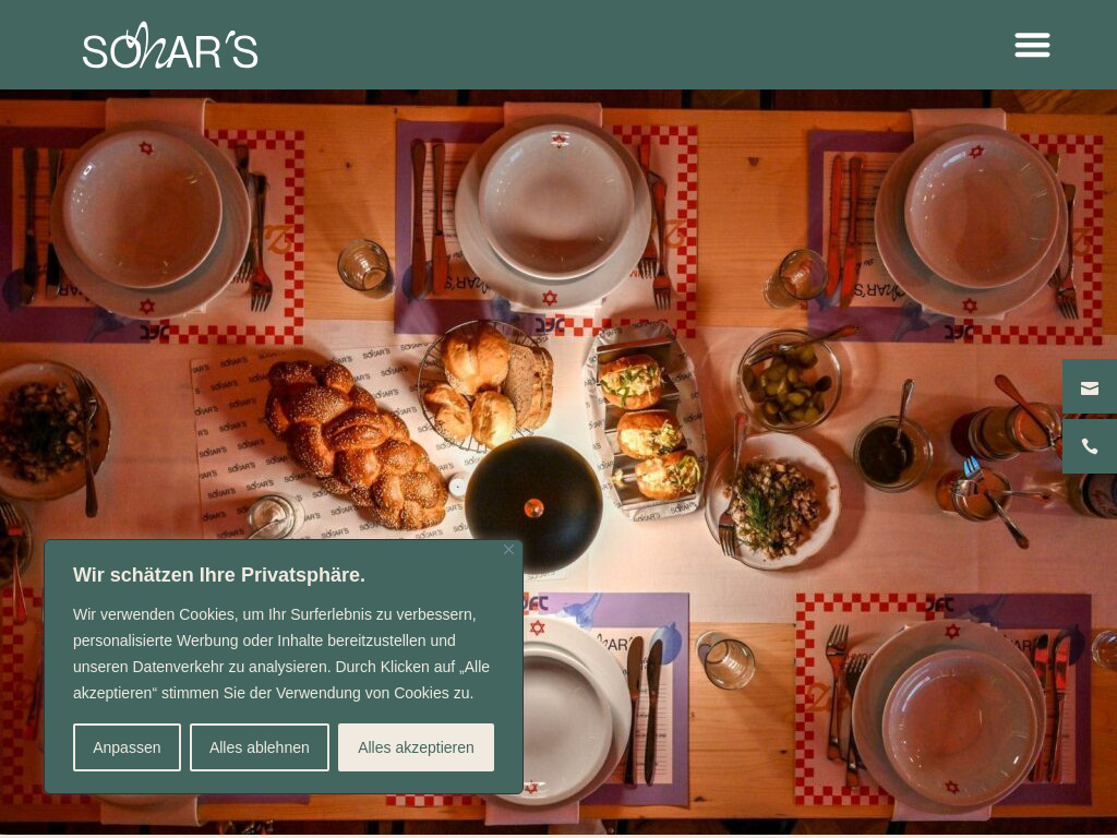 Website von Sohar's Koscher-Restaurant GmbH in Frankfurt am Main