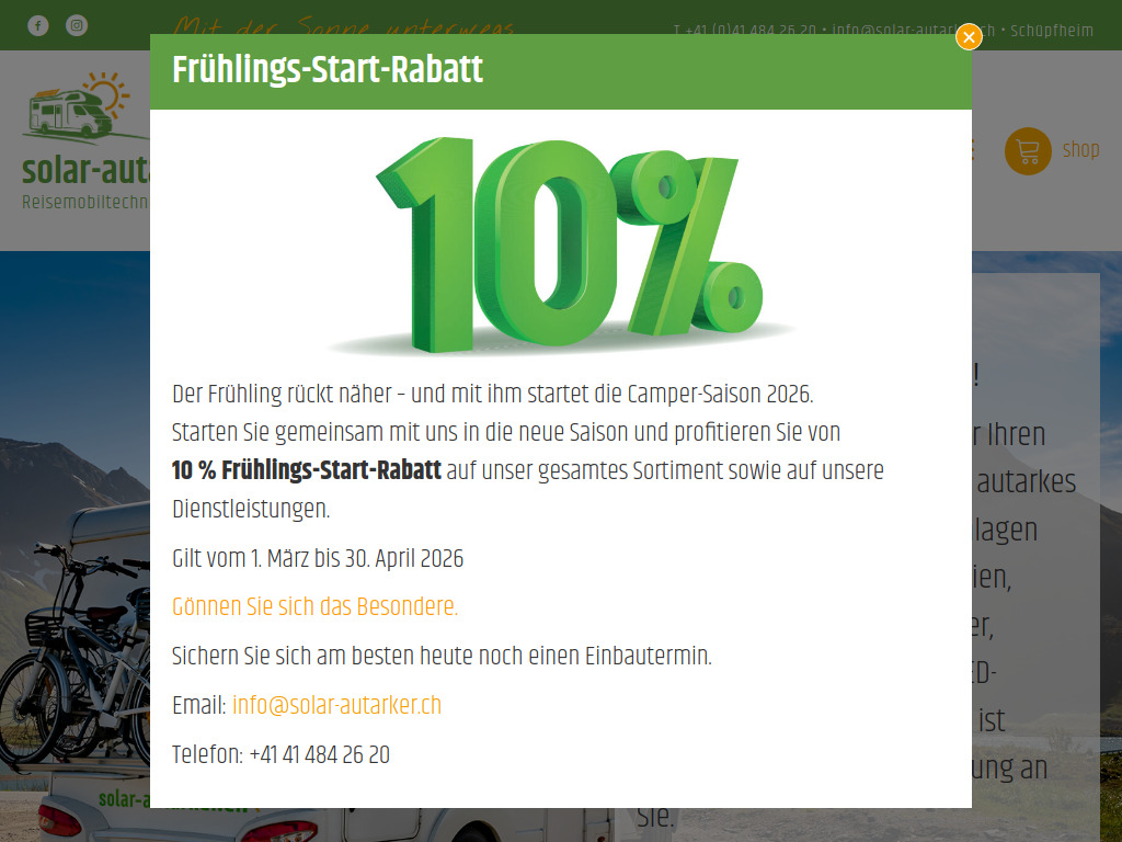 Website von Strahm Solar-Autarker in Schüpfheim