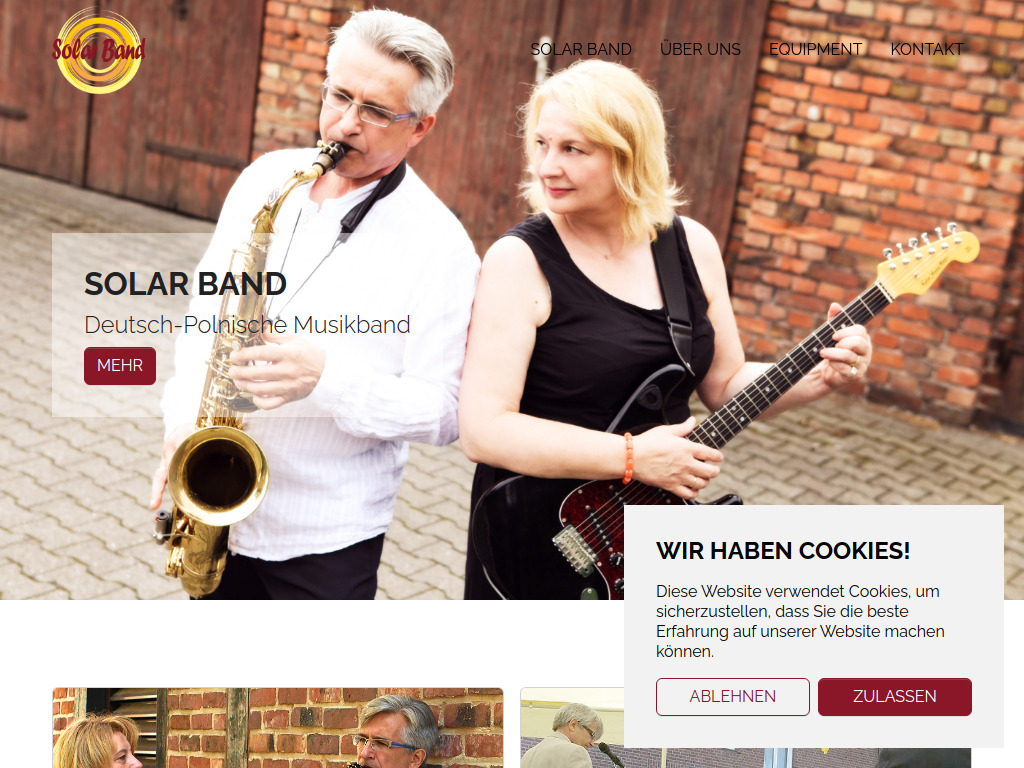 Website von Solar Band in Nottuln