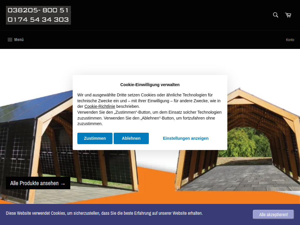 Website von Morgenroth Küchen & Solar in Thelkow