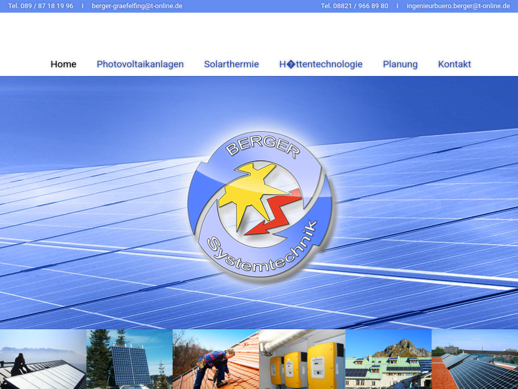 Website von Photovoltaik Solarthermie Httentechnik