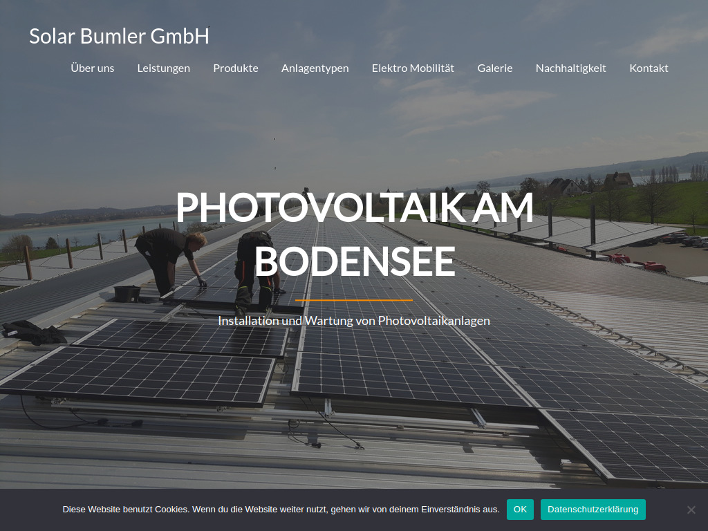 Website von Solar Bumler GmbH in Allensbach