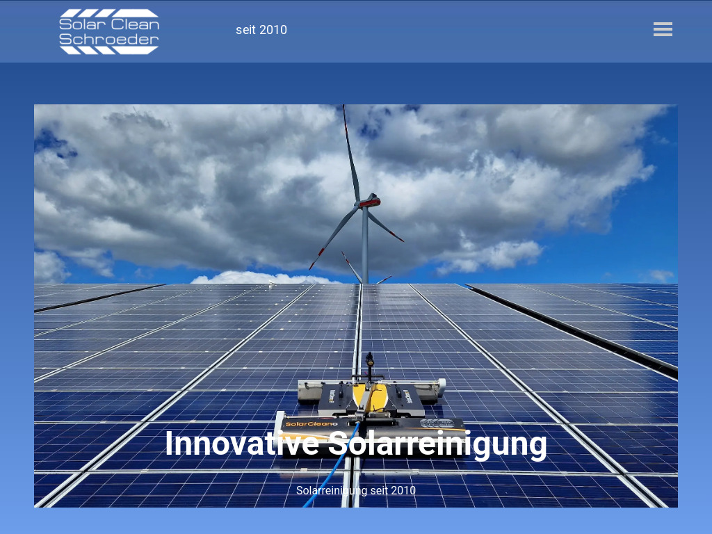 Website von Solar Clean Schroeder in Twistringen