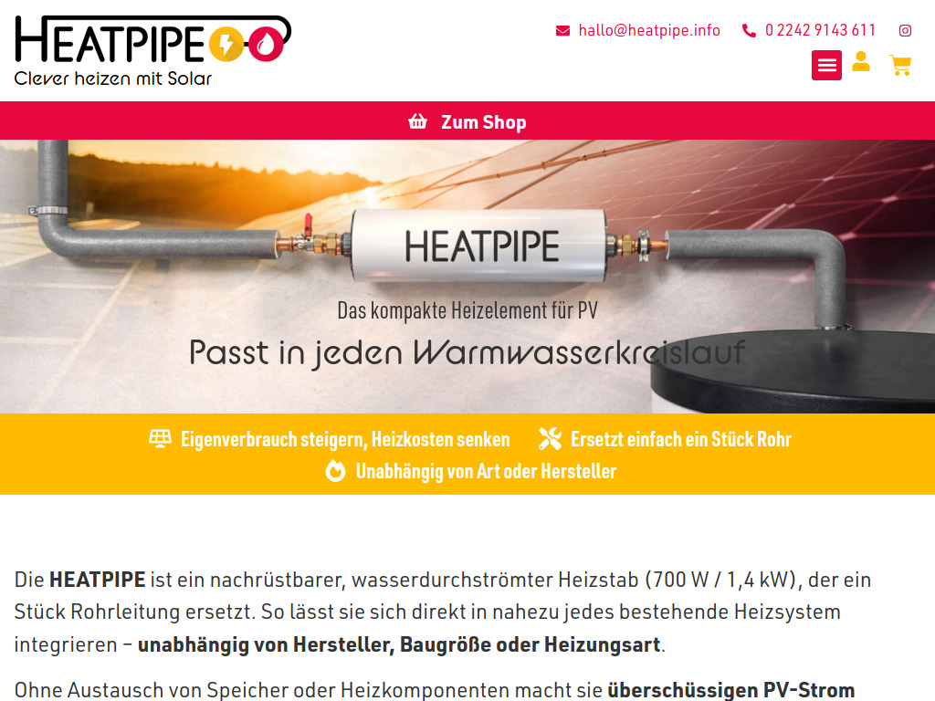 Website von SHK Wimmer GmbH in Hennef