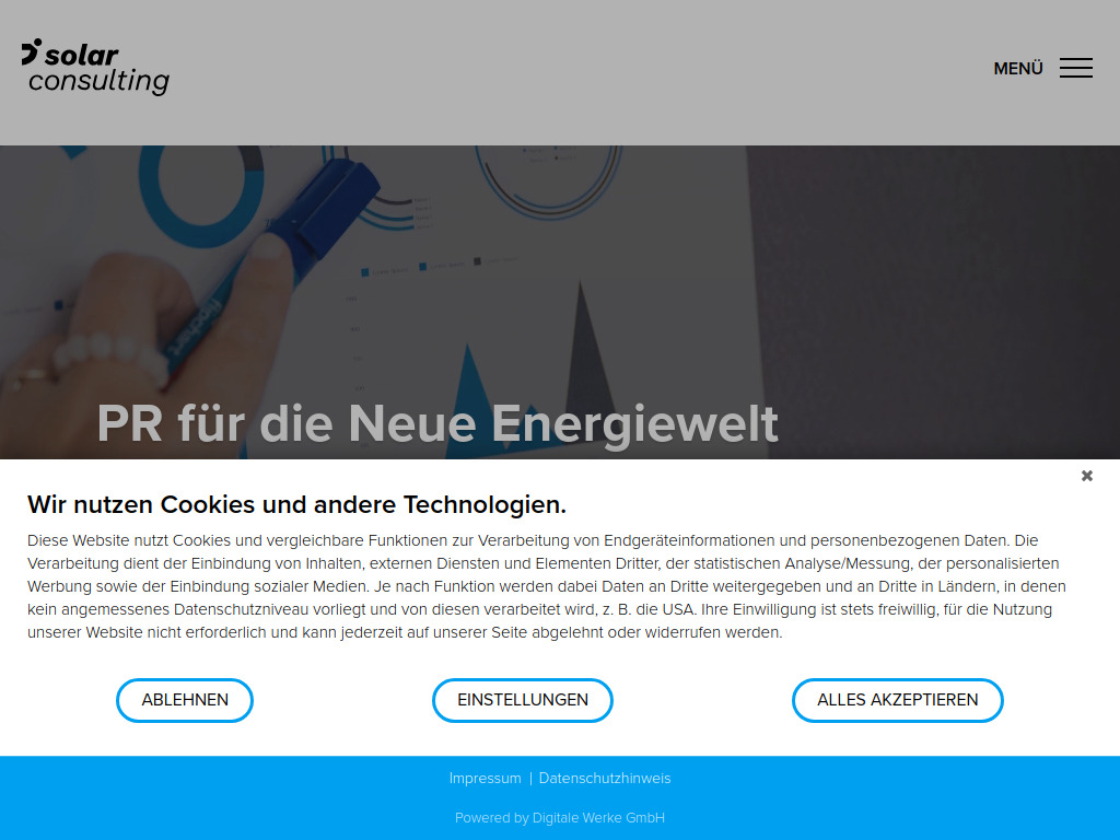 Website von Solar Consulting GmbH in Freiburg im Breisgau