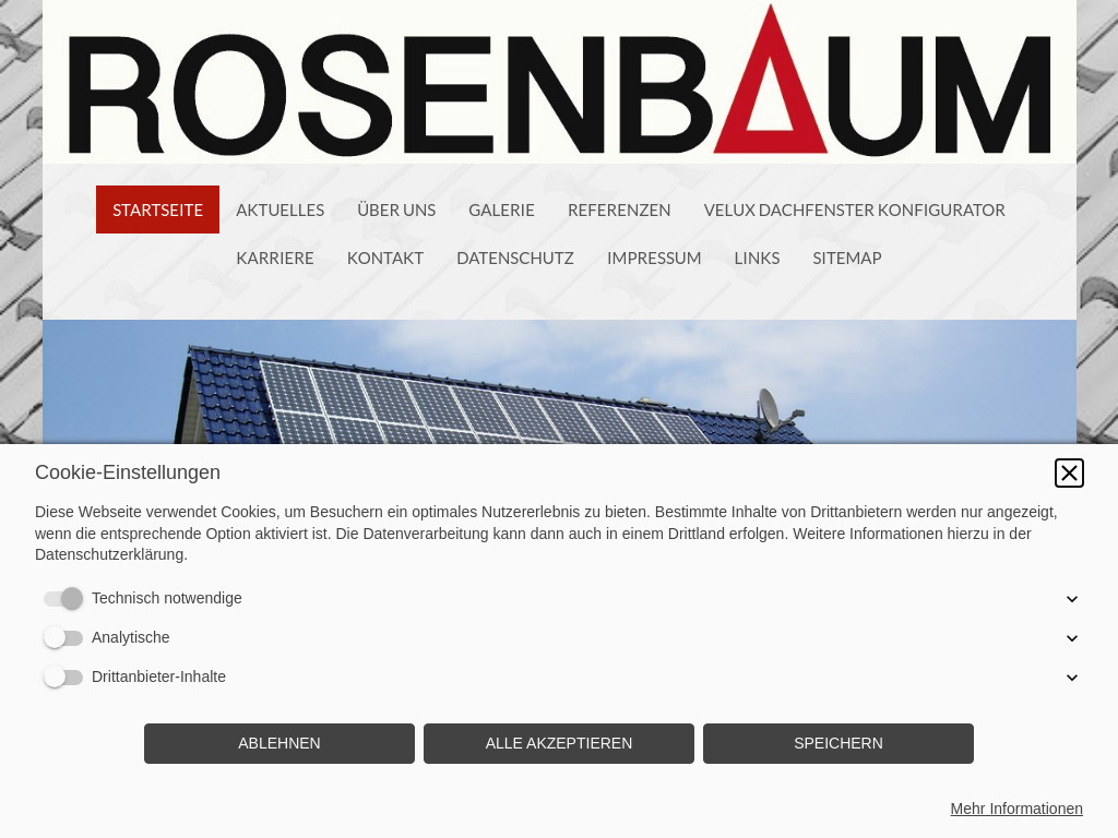 Website von Rosenbaum Dachtechnik GmbH in Köln