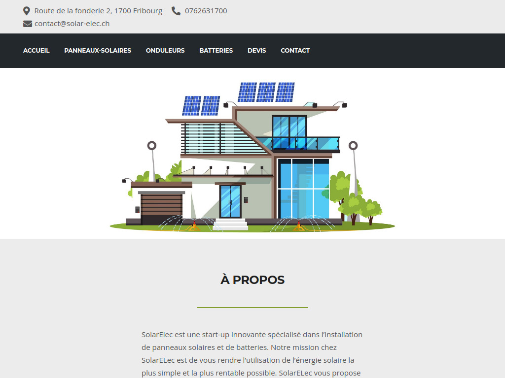 Website von Solar Elec in Fribourg