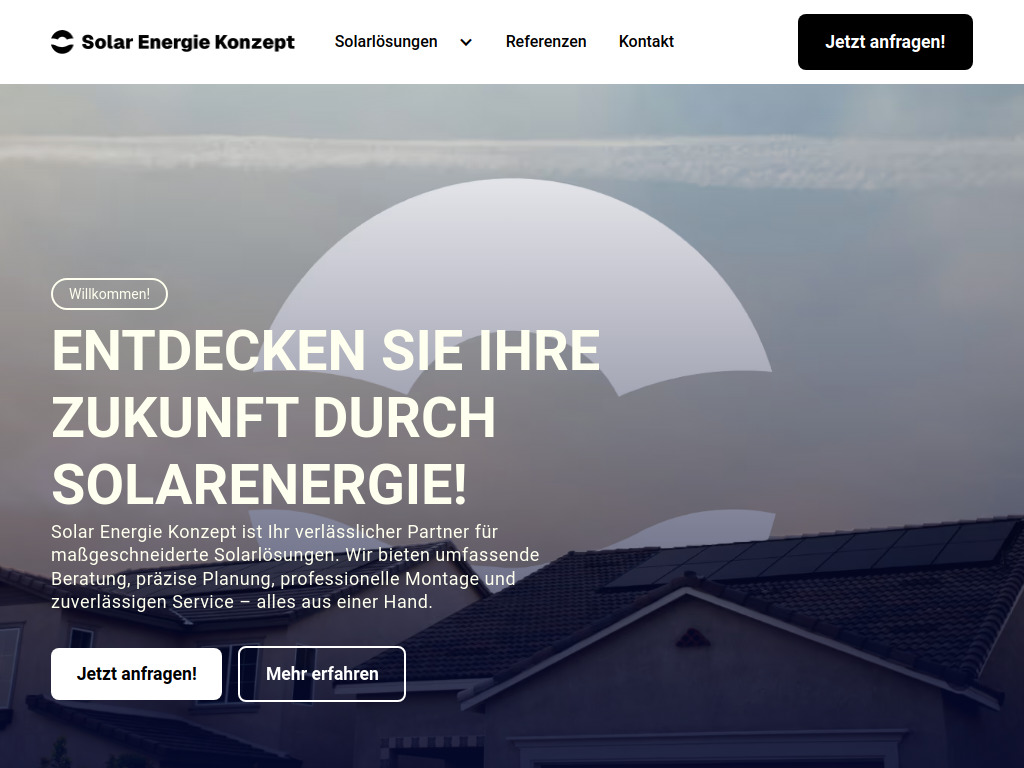 Website von Solar Energie Konzept e.K. in Aindling