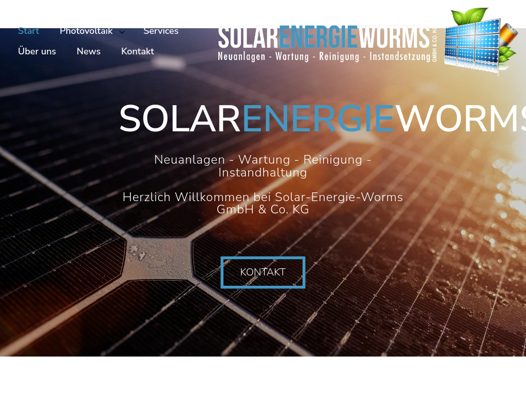 Website von Solar-Energie-Worms GmbH & Co. KG in Worms