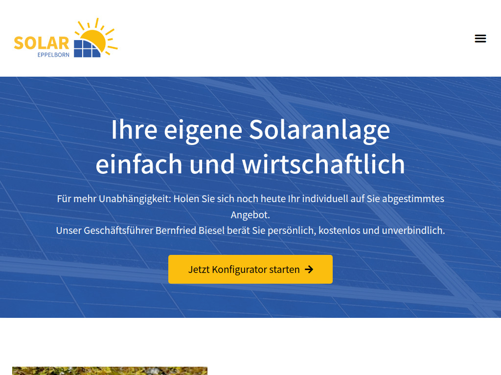Website von Solar Eppelborn GmbH in Eppelborn