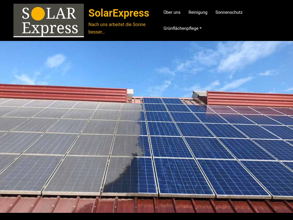 Website von SolarExpress in Bad Driburg