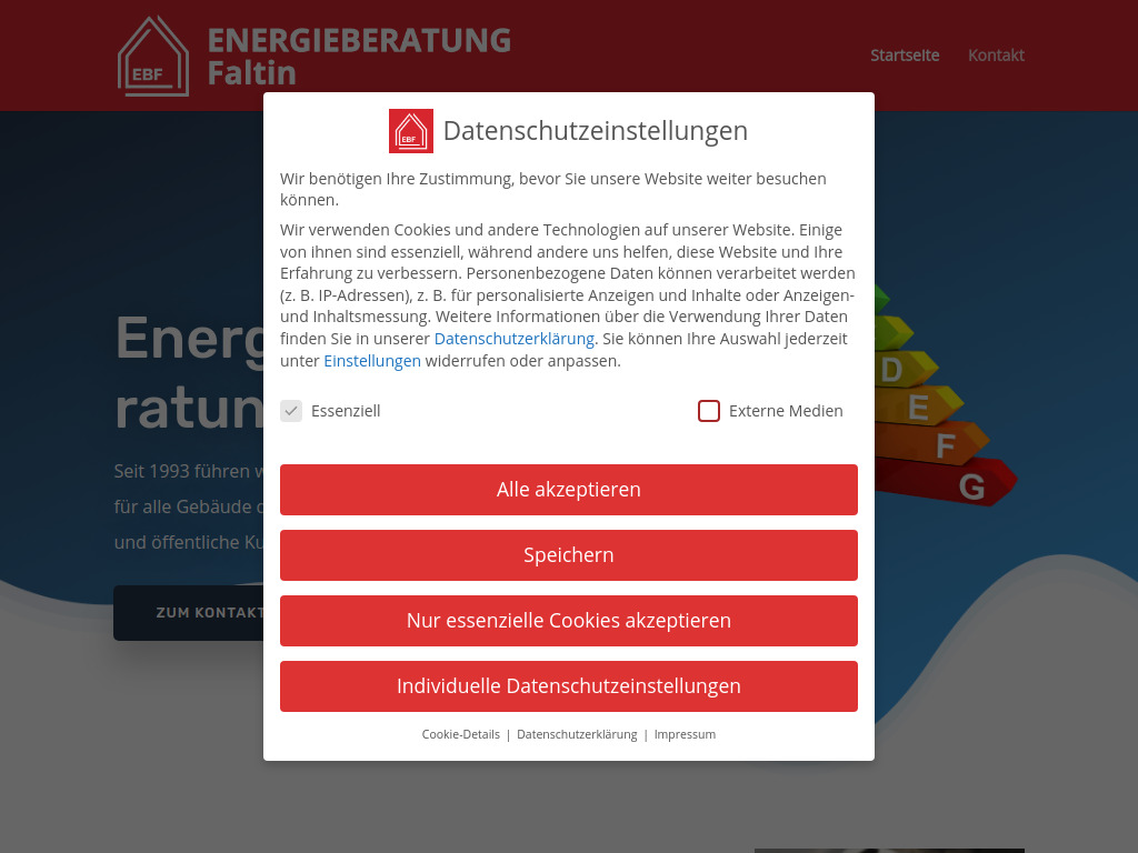 Website von Energieberatung Faltin in Eckernförde