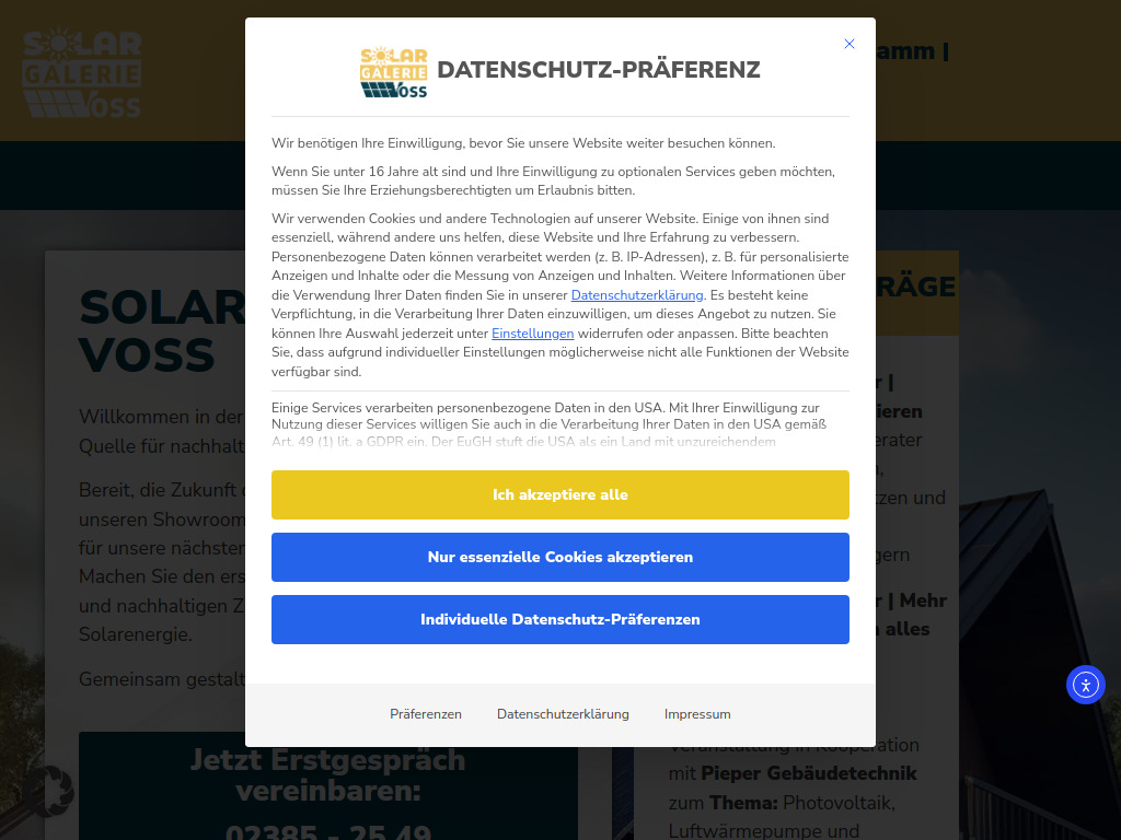 Website von Voss GmbH Dachdeckermeister in Hamm
