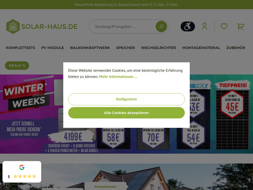 Website von BSH Handels GmbH in Sangerhausen