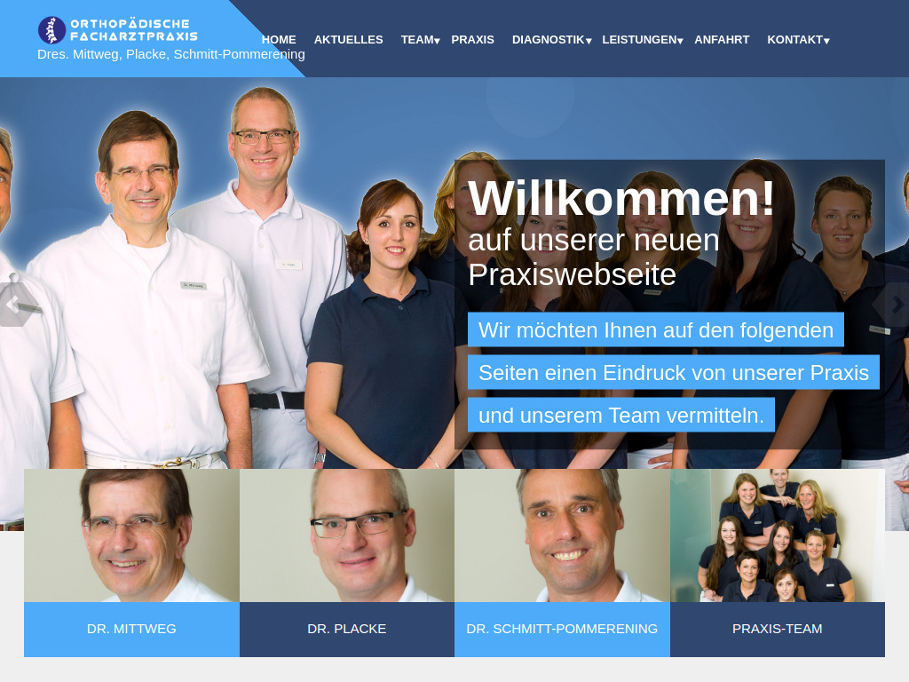 Website von Orthopädische Facharztpraxis Ritterstraße in Oldenburg
