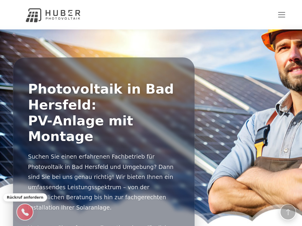 Website von Huber Group GmbH in Bad Hersfeld