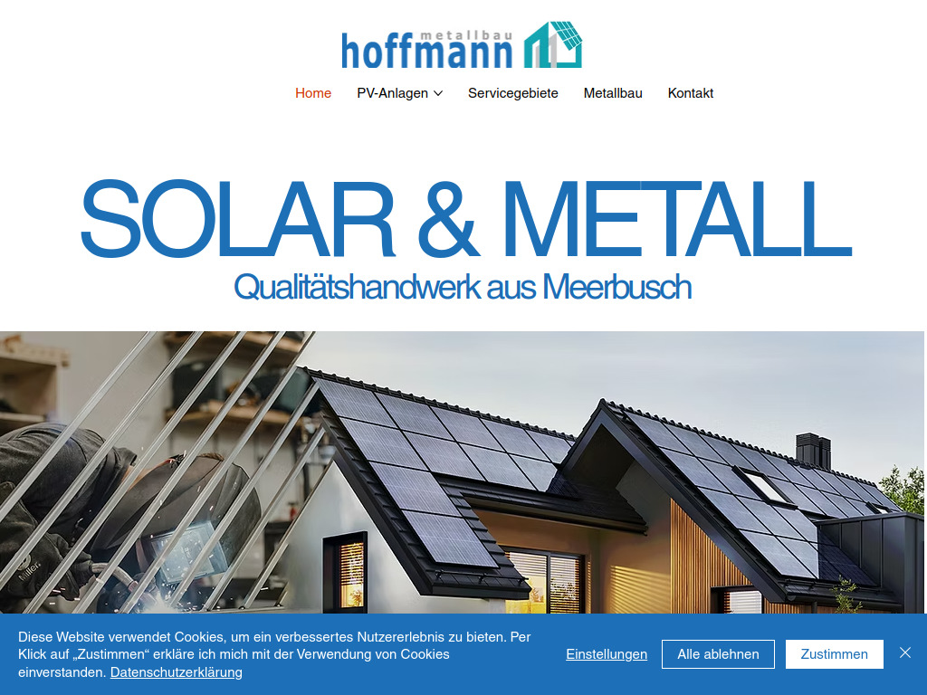 Website von Hoffmann Metallbau GmbH & CO. KG in Meerbusch