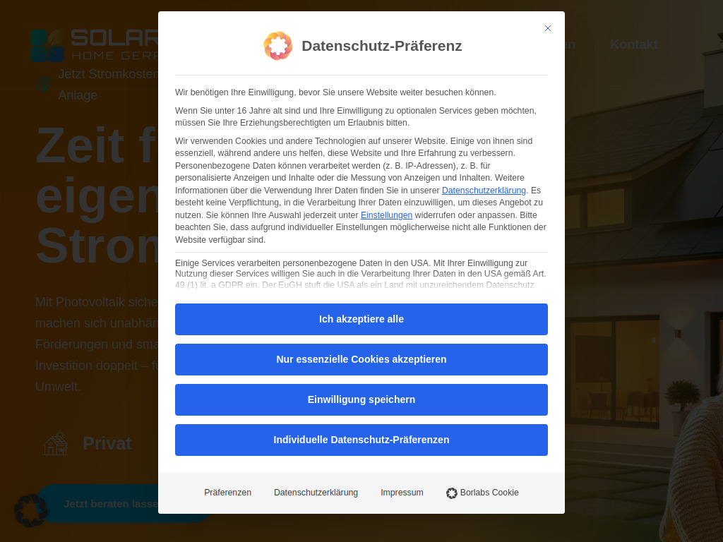 Website von Solar Home Gera GmbH in Gera