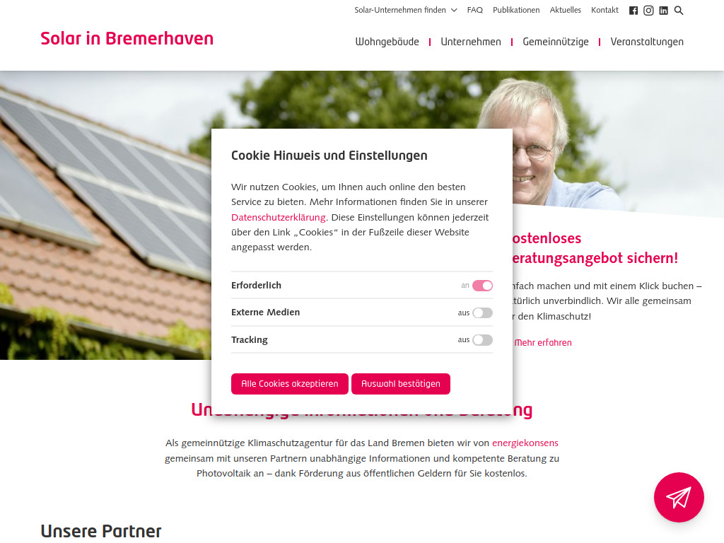 Website von Bremer Energie-Konsens GmbH in Bremen