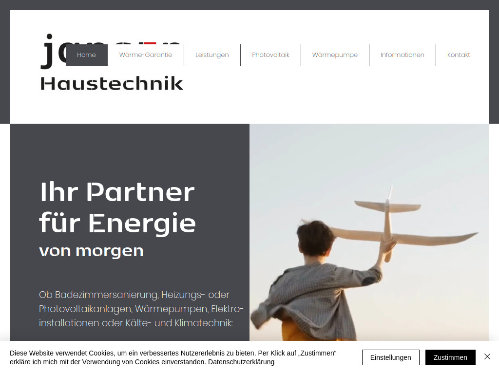 Website von Jansen Haustechnik GmbH in Mönchengladbach