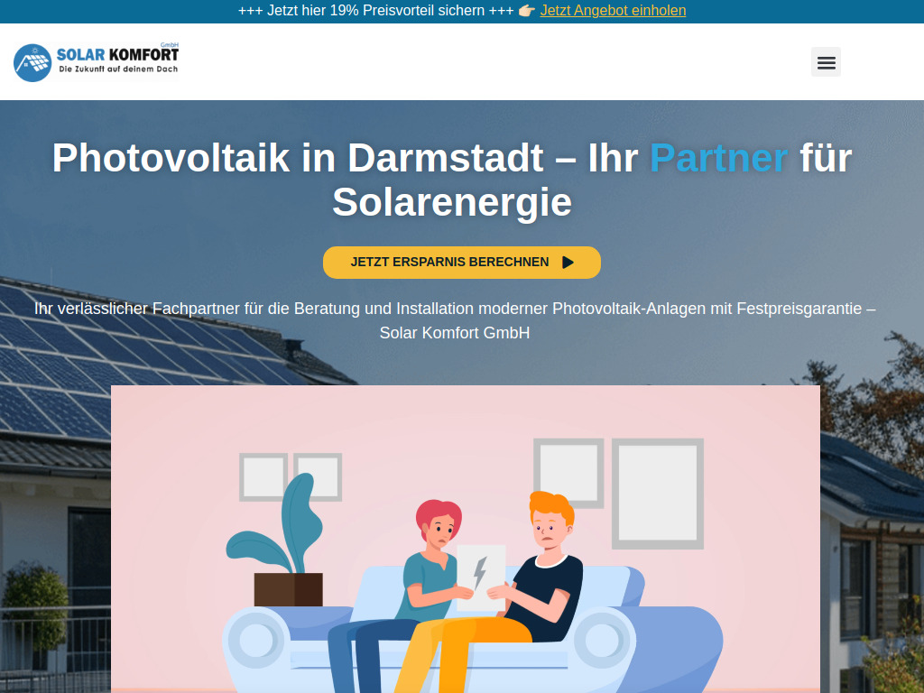 Website von Solar Komfort GmbH in Seeheim-Jugenheim
