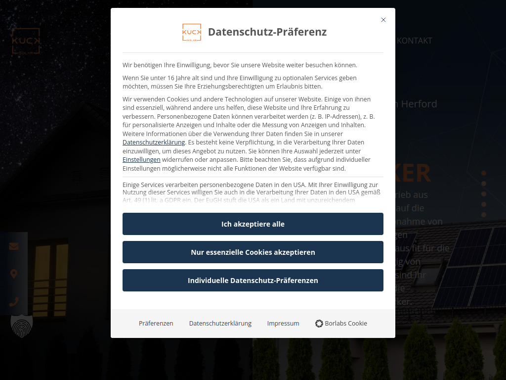 Website von elektro KUCK in Löhne