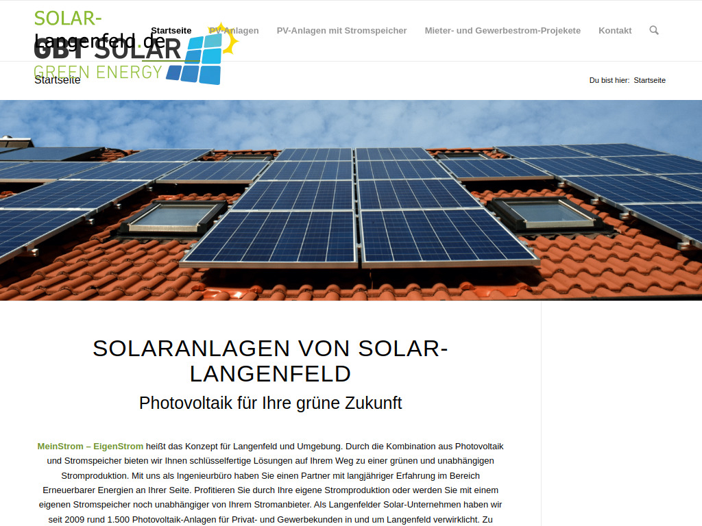 Website von Gebäude Technologie Center GmbH in Langenfeld