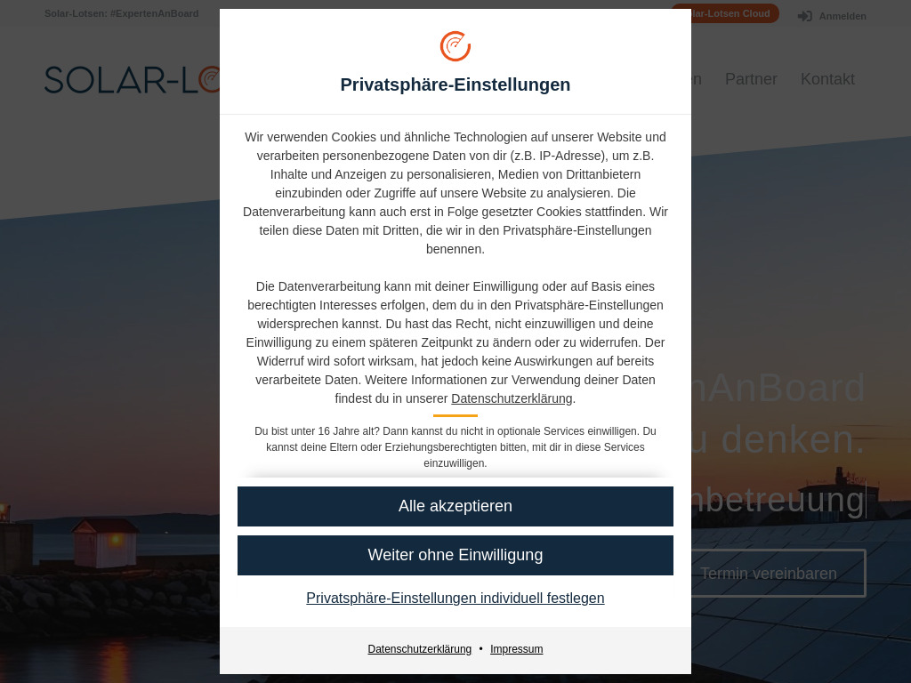 Website von Solar-Lotsen GmbH in Berlin